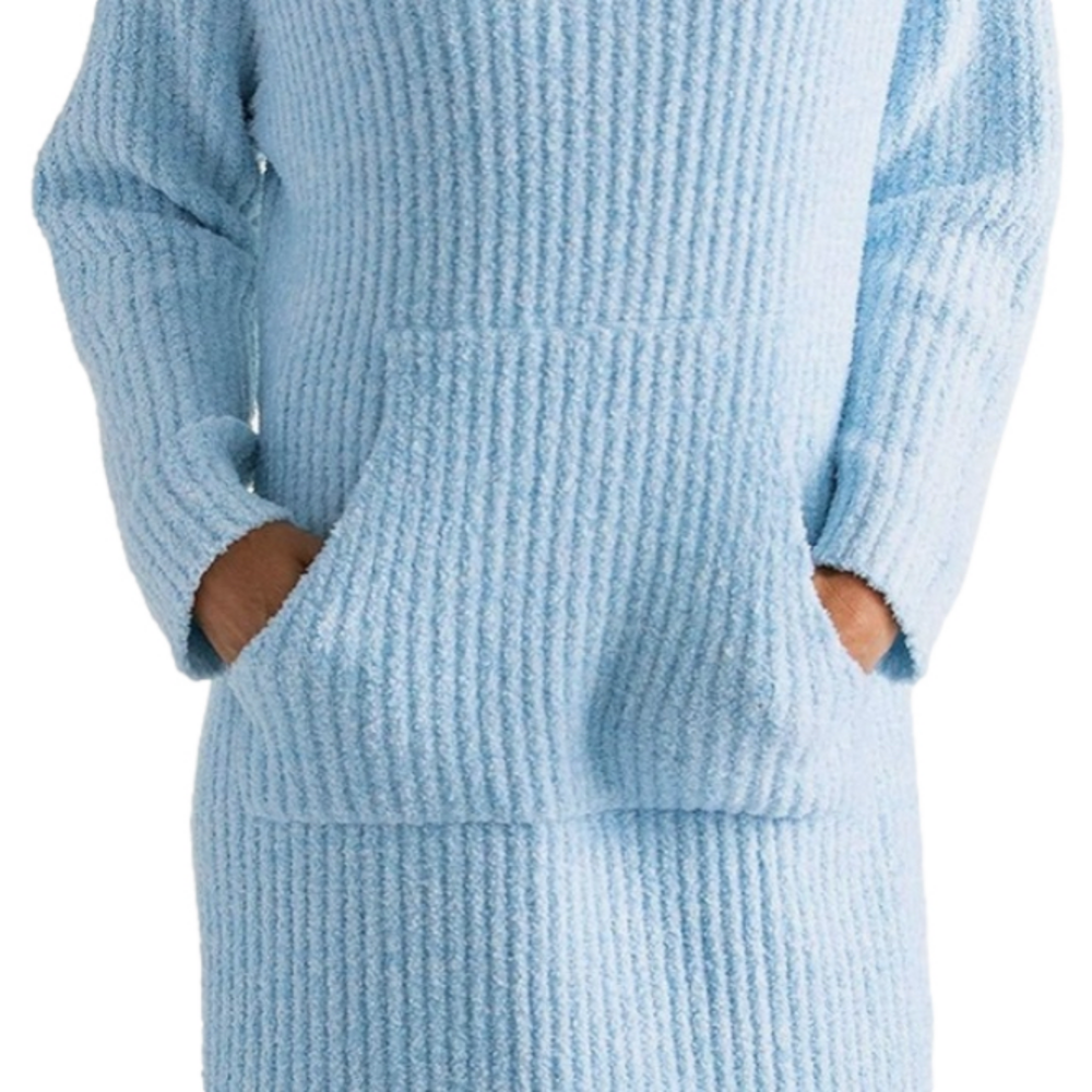 SOFTIES Lounger Marshmallow Soft Slouch Turtleneck Long Sleeve Blue Women S/M - Picture 5 of 13